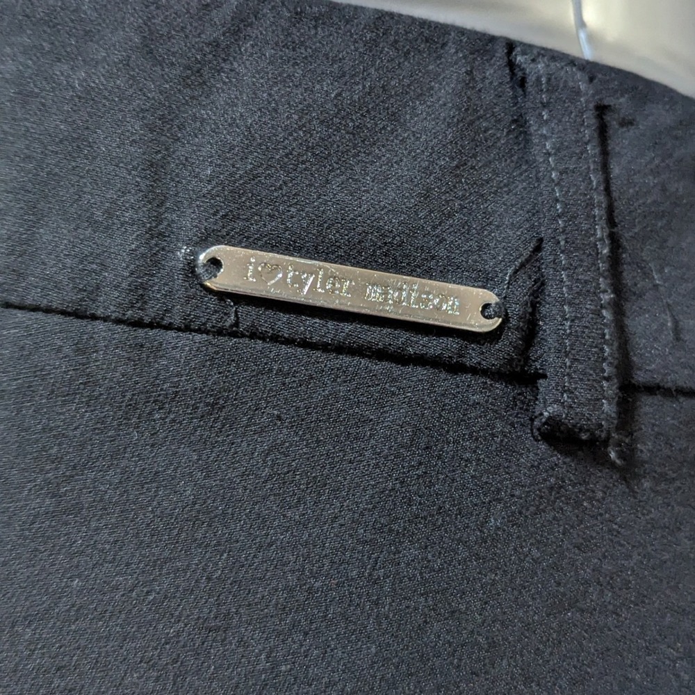 ILTM I Love Tyler Madison Large Womens Black Straight Leg Pants Vented Step Hem - Picture 4 of 7